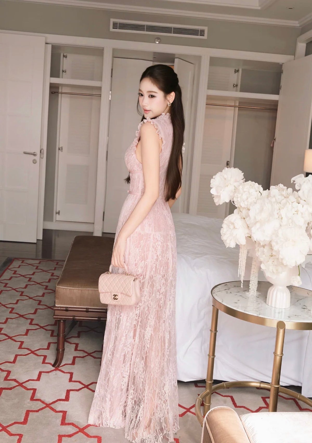 Rosewater Lace Maxi Dress