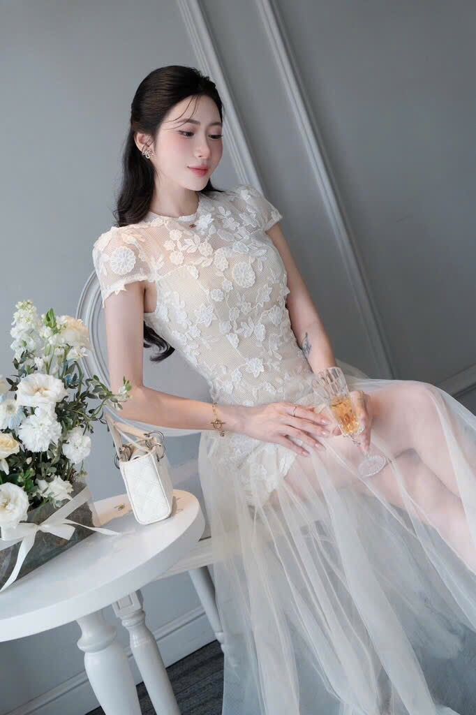 Etherea Lace Tulle Gown