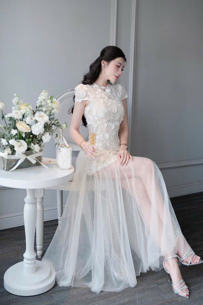 Etherea Lace Tulle Gown