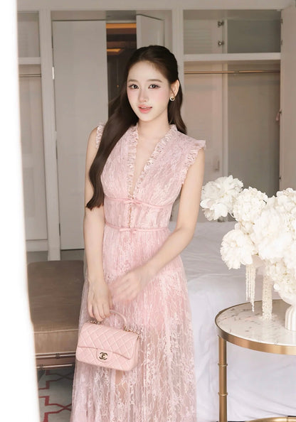 Rosewater Lace Maxi Dress