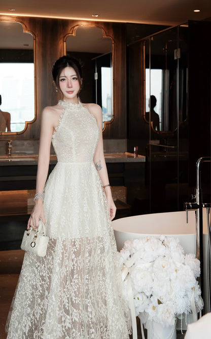 Seraphina Ivory Lace Gown