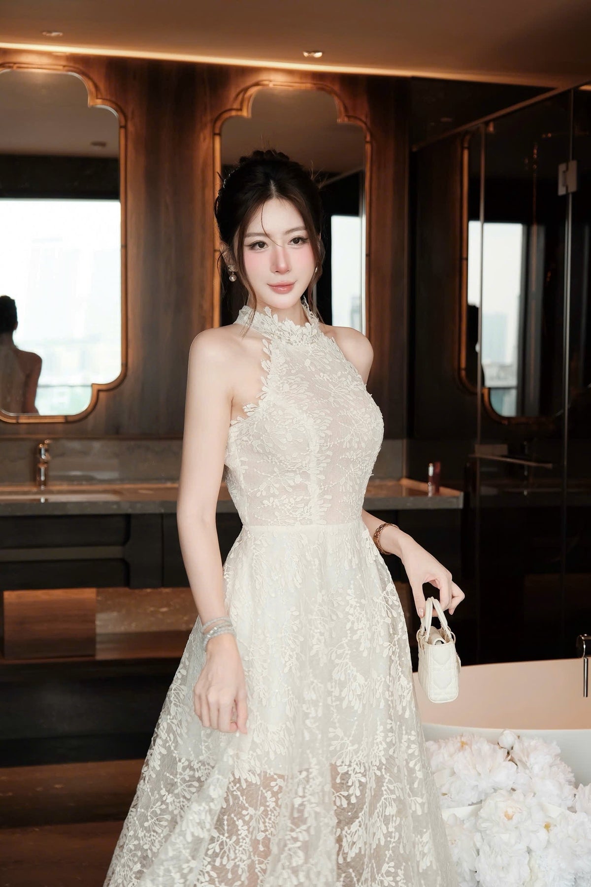 Seraphina Ivory Lace Gown