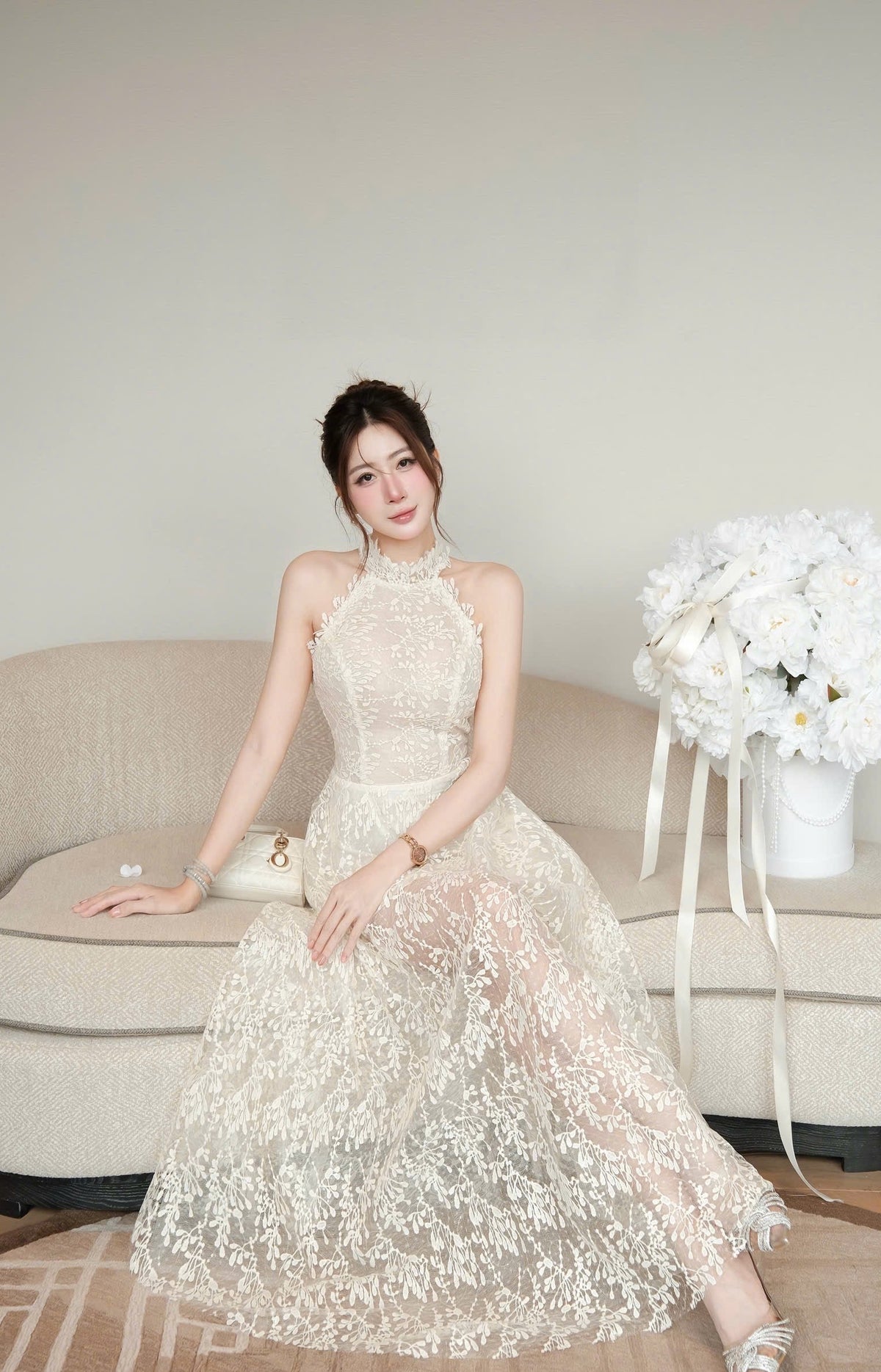 Seraphina Ivory Lace Gown